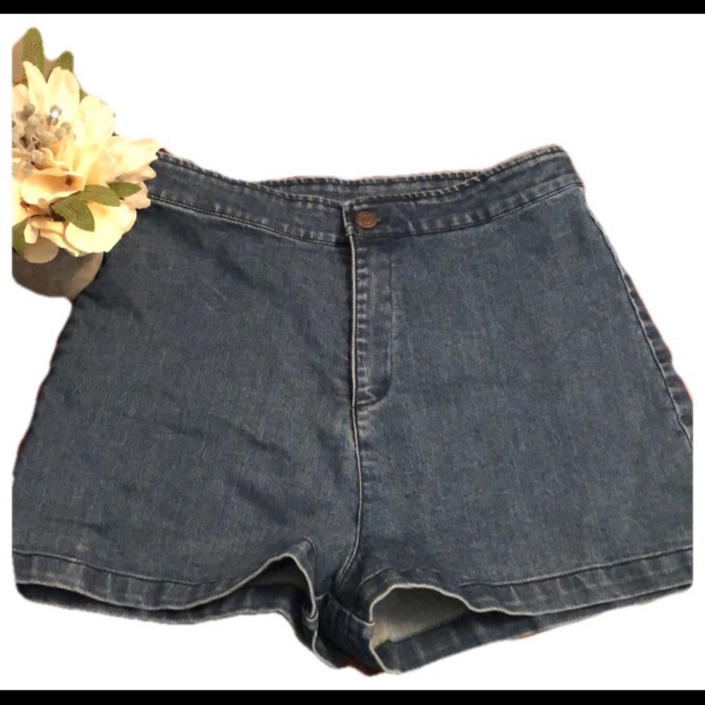 High Rise Denim Shorts